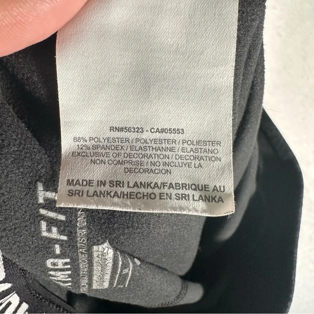 Womens Nike Pro Combat Therma Fit Sz M Black/silver Writing‎ Patterned Active